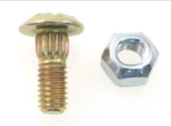 Šroub M6x16-půlkulatá hlava včetně matky